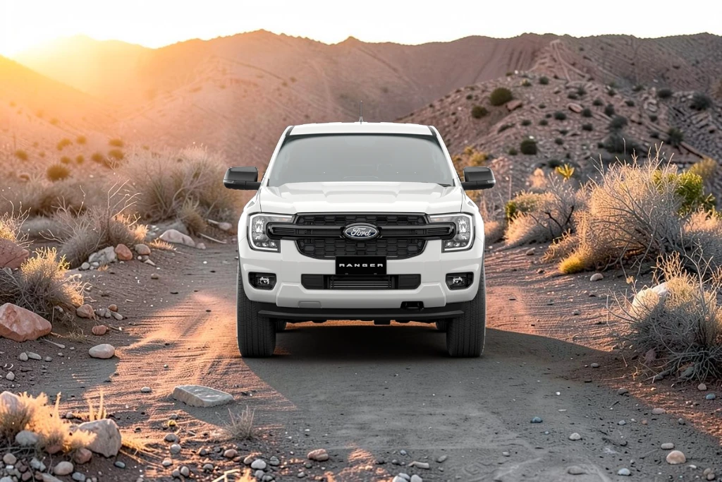 Ford Ranger DBL XLS 10AT สีขาว ด้านหน้า