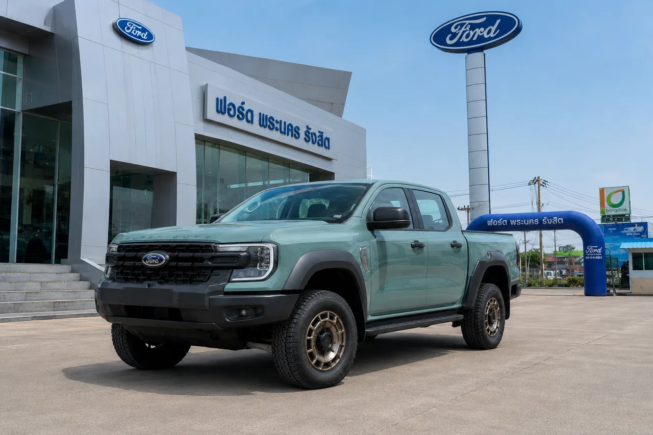 Ford Ranger Super Duty 2026 สีเขียว พร้อมส่งที่โชว์รูมฟอร์ดพระนครรังสิต