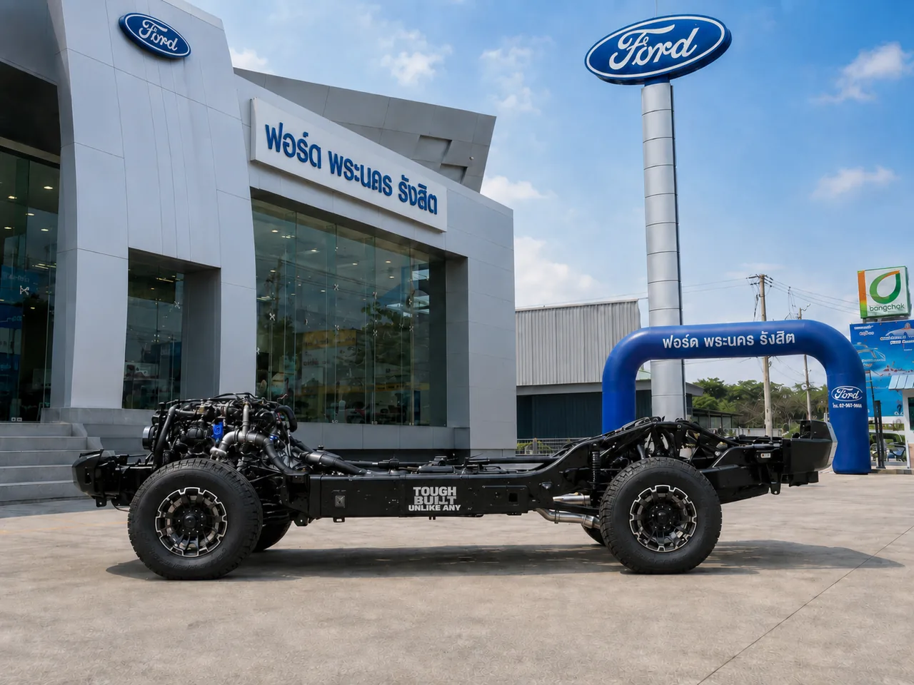 แชสซีและระบบรองรับงานหนัก Ford Ranger Super Duty โครงสร้างเสริมความแข็งแรง
