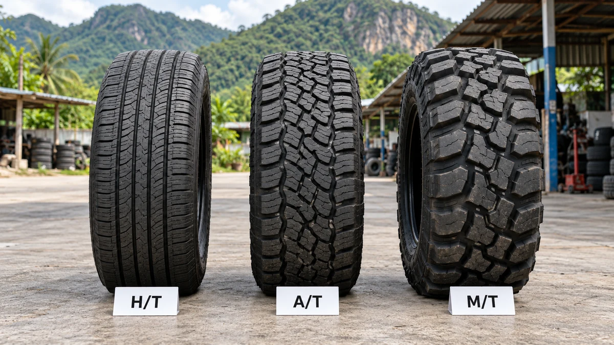 เปรียบเทียบยาง H/T A/T M/T สำหรับรถเที่ยวภูเขาและออฟโรด